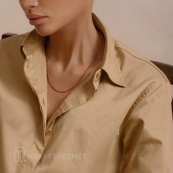 Цепь из красного золота 585, плетение «Якорь»